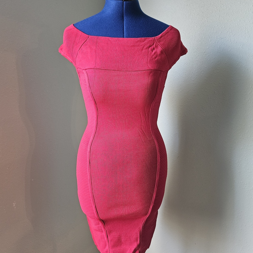 Bebe Red Midi Dress